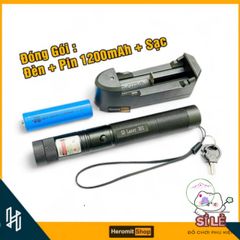 Bút Laser 303 - Đèn Laser Chiếu Xa 2km Kèm Pin 3000mAh, Ánh Sáng Xanh Cho Học Tập & Giải Trí, Chất Lượng Cao