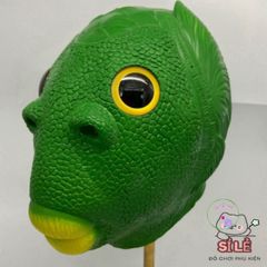 Mũ Hóa Trang Silicon Hình Cá Xanh Tươi Vui Dành Cho Người Lớn - Phụ Kiện Độc Đáo Cho Tiệc Hóa Trang, Halloween, Giáng Sinh