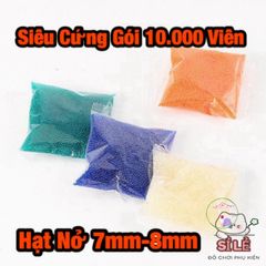Gói 10.000 Hạt Nở 7-8mm - Đồ Chơi Sáng Tạo & Trồng Cây Màu Sắc Đa Dạng, Ngâm Nước Trước Khi Sử Dụng