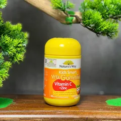 Viên nhai Nature's Way Kids Smart Vita Gummies Vitamin C + Kẽm - Bổ sung Sức Đề Kháng cho Trẻ Em (60 viên)