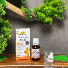 Vitamin D3 + K2 Nature's Way Kids Smart Drops - Hỗ Trợ Hấp Thụ Canxi, Tăng Cường Sức Khỏe Xương và Răng (11ml)