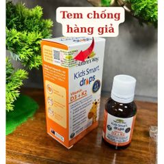 Vitamin D3 + K2 Nature's Way Kids Smart Drops - Hỗ Trợ Hấp Thụ Canxi, Tăng Cường Sức Khỏe Xương và Răng (11ml)