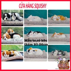 Gối Thú Bông Khử Mùi Than Hoạt Tính Chó Mèo - Trang Trí Ô Tô & Bàn Làm Việc - Mẫu Lớn Âm Thanh Vui Nhộn