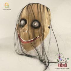 Mặt Nạ Halloween Ngộ Nghĩnh Tóc Dài Miệng V - Phụ Kiện Hóa Trang Ma Quái Cho Tiệc Cosplay & Lễ Hội