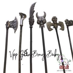 Bộ Phụ Kiện Hóa Trang Halloween - Vũ Khí Nhựa Búa, Đao, Lưỡi Hái và Đầu Lâu 1m An Toàn Cho Trẻ Em