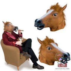 Mặt Nạ Cosplay Ngựa Silicone - Phụ Kiện Hóa Trang Độc Đáo Cho Halloween và Tiệc Tùng Nghệ Thuật