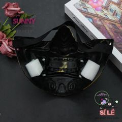 Mặt Nạ Quỷ Samurai Oni Nhật Bản - Phụ Kiện Halloween Kinh Dị, Cosplay Mặt Nạ Quái Vật Thú Vị 17x15cm