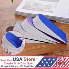 Bộ 2 Đôi Lót Giày Tăng Chiều Cao Nam Nữ US01 - Thoải Mái, Kín Đáo, Nhiều Màu Sắc (Tăng 2-2.5Cm)