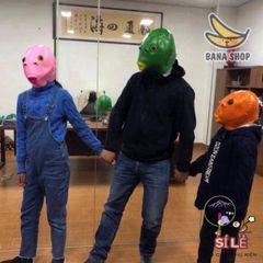 Mặt Nạ Silicon Cá Xanh Đa Màu - Phụ Kiện Hóa Trang Thú Vị Cho Halloween, Tiệc Tùng và Chụp Hình