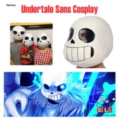 Mặt Nạ Mắt Xanh Undertale Sans - Hóa Trang Độc Đáo, Phong Cách Cosplay Cho Halloween và Sự Kiện, Chất Liệu Latex An Toàn
