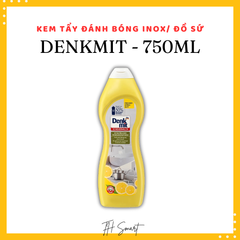 Kem Tẩy Vệ Sinh Đồ Sứ, Inox Denkmit Hương Chanh 750ml - Giải Pháp Đánh Bay Vết Bẩn Cho Nhà Bếp & Nhà Tắm, Sáng Bóng Như Mới