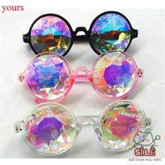 Gọng Kính Vạn Hoa Trong Suốt - Kính Thời Trang Màu Sắc Cầu Vồng Dành Cho Tiệc Tùng, Halloween, Phong Cách Năng Động