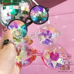 Gọng Kính Vạn Hoa Trong Suốt - Kính Thời Trang Màu Sắc Cầu Vồng Dành Cho Tiệc Tùng, Halloween, Phong Cách Năng Động