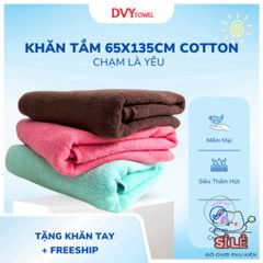 Khăn Tắm Gội Đầu Nhật Bản 65x135cm - Cotton Cao Cấp Mềm Mại, Thấm Hút Tốt, Không Xù Lông, Bền Màu - Đồ Chăm Sóc Cá Nhân Chất Lượng