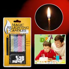 Nến Thổi Không Tắt - Bộ 10 Cây Nến Ma Thuật Cho Tiệc Sinh Nhật & Giáng Sinh - Gối Ghi Chú Vui Nhộn