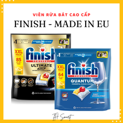 Viên Rửa Bát Cao Cấp FINISH Quantum/Ultimate Plus - Sạch Bóng, Đa Chức Năng, Khử Mùi Hiệu Quả, Bảo Vệ Đồ Dùng Thủy Tinh