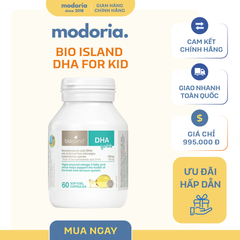 Viên Uống Bổ Sung DHA Bio Island For Kids 60 Viên - Dinh Dưỡng Tốt Cho Não và Thị Lực Trẻ Em, Xuất Xứ Úc