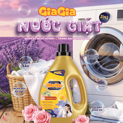 Nước Giặt GiaGia 2in1 Hương Ngàn Hoa - Giặt Sạch Sâu, Lưu Hương Tự Nhiên - Dung Tích 2.0L Cho Gia Đình Việt