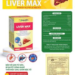 Viên uống bổ gan Mhealth LIVER MAX - Nhập khẩu Pháp, Giải độc gan, Hỗ trợ hạ men gan, Tăng cường sức đề kháng - Hộp 30 viên