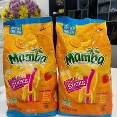 Kẹo Dẻo Mamba Beach Sticks 1KG Mỹ - Thanh Kẹo Dẻo Hương Vị Trái Cây, Ngọt Ngào, Thích Hợp Cho Gia Đình và Tiệc Tùng