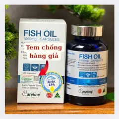 Careline Fish Oil 1000mg - Bổ sung DHA, EPA hỗ trợ phát triển não bộ và thị lực - 100 viên nhập khẩu chính ngạch từ Úc