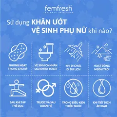 Khăn ướt Femfresh 0% Sensitive - Vệ sinh vùng kín cao cấp dành cho da nhạy cảm, 25 tờ, nhập khẩu chính ngạch từ Anh
