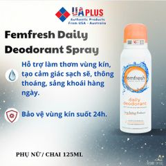 Xịt Khử Mùi Femfresh Daily Deodorant Spray 125ml - Thơm Mát, An Toàn Cho Vùng Kín, Bảo Vệ 24 Giờ, Nhập Khẩu Chính Ngạch