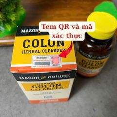 Viên Uống Thải Độc Đại Tràng Mason Colon Herbal Cleanser - Hỗ Trợ Tiêu Hóa, Bổ Sung Chất Xơ (60/100 Viên) 496698