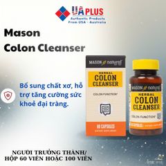Viên Uống Thải Độc Đại Tràng Mason Colon Herbal Cleanser - Hỗ Trợ Tiêu Hóa, Bổ Sung Chất Xơ (60/100 Viên) 496698