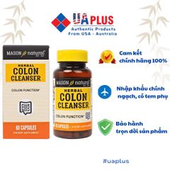 Viên Uống Thải Độc Đại Tràng Mason Colon Herbal Cleanser - Hỗ Trợ Tiêu Hóa, Bổ Sung Chất Xơ (60/100 Viên) 496698