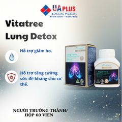 Viên Uống Bổ Phổi Vitatree Lung Detox - Thải Độc Phổi Hỗ Trợ Giảm Ho, Tăng Cường Đề Kháng (60 Viên) Nhập Khẩu Chính Ngạch Úc