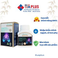 Viên Uống Bổ Phổi Vitatree Lung Detox - Thải Độc Phổi Hỗ Trợ Giảm Ho, Tăng Cường Đề Kháng (60 Viên) Nhập Khẩu Chính Ngạch Úc