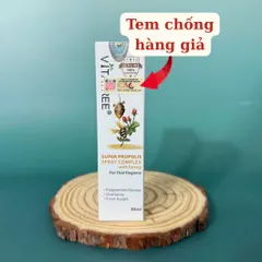 Xịt keo ong Vitatree Super Propolis Complex với mật ong - Giảm đau rát cổ họng, bổ sung sức đề kháng, hàng nhập khẩu chính ngạch 30ml