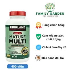 Vitamin Tổng Hợp Kirkland Mature Multi Adult 50+ - Hỗ Trợ Sức Khỏe Cho Người Trên 50 Tuổi, 400 Viên Mỹ