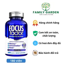 Viên uống bổ não Focus Factor Mỹ - Tăng cường trí nhớ và khả năng tập trung - 180 viên dinh dưỡng hỗ trợ sức khỏe não bộ