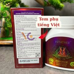 Viên uống tăng cường sức khỏe nam giới Vitatree Essence Of Kangaroo 40000 Max - Hỗ trợ sinh lực và cải thiện chức năng sinh sản (100 viên)