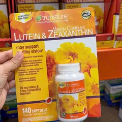 Viên uống bổ mắt Trunature Vision Complex Lutein & Zeaxanthin 140 viên - Hỗ trợ thị lực, bảo vệ mắt khỏi ánh sáng xanh và tia UV