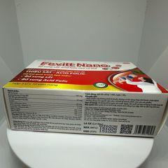 Viên Uống FEVITT NANO Bổ Sung Sắt và Acid Folic - Hỗ Trợ Cải Thiện Thiếu Máu, Hộp 100 Viên Bổ Máu ROSTEX PHARMA