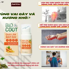 Dầu Nóng 5 Đầu Lăn BIO COOT Agimexpharm - Giảm Đau Xương Khớp, Thư Giãn Cơ Bắp, Dễ Dàng Sử Dụng, Sản Phẩm Việt Nam
