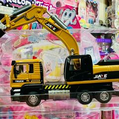 Xe ô tô công trình bằng sắt Jiaye 50113 50063 50083 - Bộ 3 xe cần cẩu, máy xúc, xe trộn bê tông có đèn và âm thanh cho trẻ em từ 3 tuổi trở lên