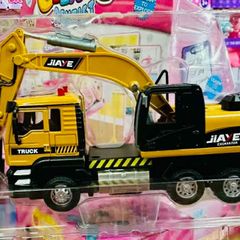 Xe ô tô công trình bằng sắt Jiaye 50113 50063 50083 - Bộ 3 xe cần cẩu, máy xúc, xe trộn bê tông có đèn và âm thanh cho trẻ em từ 3 tuổi trở lên