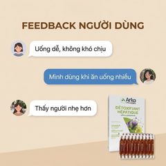Nước Uống Thải Độc Gan Arkopharma Détoxifiant Hépatique - 20 Ống Hỗ Trợ Tiêu Hóa & Làm Sạch Cơ Thể Từ Thiên Nhiên