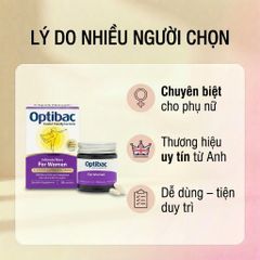 Viên Uống Men Vi Sinh Optibac For Women - Bổ Sung Lợi Khuẩn Cân Bằng Tốt Cho Phụ Nữ, Hỗ Trợ Sức Khỏe Vùng Kín