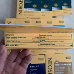 Kem Mỡ Kháng Viêm Neosporin 28.3g - Hỗ Trợ Liền Sẹo, Giảm Đau và Kháng Khuẩn cho Vết Thương Nhỏ, An Toàn cho Trẻ Em và Người Lớn