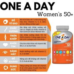 Viên uống bổ sung vitamin One A Day Women's và Men's 50+ cho phụ nữ và nam giới  - Shop Songna