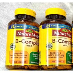 Viên uống bổ sung vitamin B Nature Made super B Complex 460v của Mỹ - Shop Songna