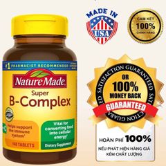 Viên uống bổ sung vitamin B Nature Made super B Complex 460v của Mỹ - Shop Songna