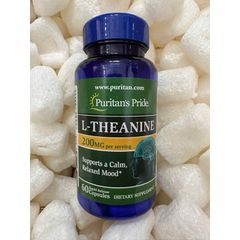 [ Date 2027]Viên uống giảm căng thẳng, bổ não, mất ngủ L-Theanine 200mg Puritan's Pride - Shop Songna