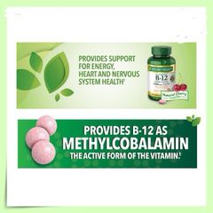 [Date 2028 ] Viên bổ sung vitamin B12 Nature's Bounty B12 2500mcg 75 viên - Shop Songna