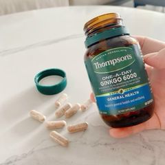[Date 2027] Viên Uống Bổ Não Tăng Cường Trí Nhớ Úc - Thompson's Ginkgo Biloba 6000mg 60 Viên